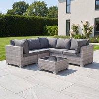 Artemis Home Saviano 5 Seat Modular L-Shaped Rattan Corner Set in Grey