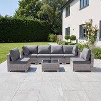 Artemis Home Saviano 6 Seat Modular Rattan Conversation Set in Grey