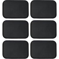 Argon Tableware Rectangle Non-Slip Serving Trays - 66cm x 45.5cm - Black - Pack of 6 | Size: 66 cm x 45.5 cm