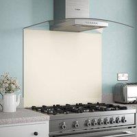 Splashback Cotton Cream Self Adhesive Glass Kitchen s 900mm x 750mm