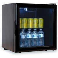 SIA Mini Drinks Fridge, Table Top 46L Wine Cooler, Glass Door - DC3B in Black