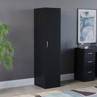 HD Designs Riano 1 Door Wardrobe Storage Organizer in Black