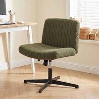 HOMCOM Desk Chair with Wide Seat, Thick Padding, Rock Function, Green