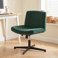 HOMCOM Desk Chair with Wide Seat, Thick Padding, Rock Function, Green