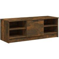 Berkfield Home TV Cabinet Smoked Oak 102x35.5x36.5 cm Engineered Wood in Brown