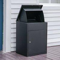 SPETLEK Outdoor Storage Letter Post Box in Black