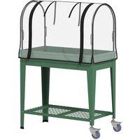 Kelvenix Raised Planter, Elevated Garden Bed with Greenhouse Cover Green | Size: 100 cm x 80 cm
