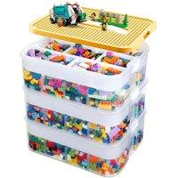 FLAVORA Yellow Storage Boxes for 3-Tier Stackable