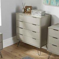 SPETLEK Chest of 4 Drawers Grey Clothing Cabinet | Size: 0.6m2
