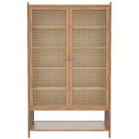 SPETLEK Wooden Shoe Cabinet Storage Cupboard Footwear in Natural | Size: 0.6m2