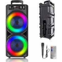 SPETLEK 6000W Bluetooth Speaker Sub woofer Heavy Bass in Black | Size: 0.6m2