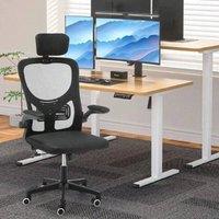 EONLION Ergonomic Home Office Chair in Black | Size: 100 cm