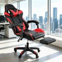 EONLION Executive Office Chair PC Gaming Leather in Black | Size: 100 cm