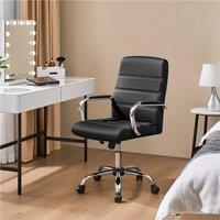 EONLION Black Office Chair PU Leather Chair | Size: 100 cm