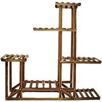 Kelvenix Wood Flower Display Plant Stand 5 Tier in Brown | Size: 100g