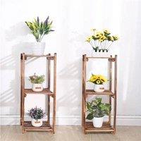 Kelvenix 8 Tiers Wooden Garden Plant Stand in Brown
