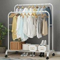 KORVIXA Heavy Duty Clothes Rack in White | Size: 1000mm