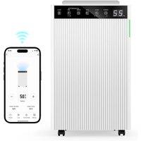 NESTLUNE 20L/Day Large Dehumidifier Portable Quiet Home Air Dryer in White | Size: 100 cm x 15 cm