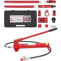 Nordara 4T Hydraulic Jack Kit Portable Oil Hose Auto Repair in Red