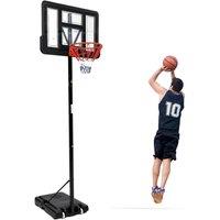 Nordara Adjustable Basketball Hoop 5.2-10FT Outdoor in Black