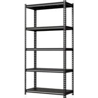 Nordara 5-Tier Steel Garage Storage Rack in Black