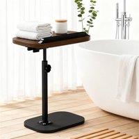 Nordara black walnut Adjustable C-Shaped Sofa Side End Table | Size: 0.6m2