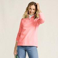 Lands' End Women's Plus Anyweather Quarter Zip Fleece Top in Coral | Size: 24-26