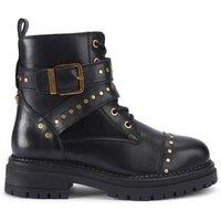 Kurt Geiger London Women's 'Buckle Stud Ankle Boot' Leather Boots in Black | Size: 4
