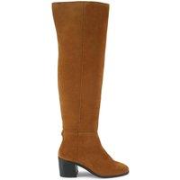 Kurt Geiger London Women's 'Kgl Block Heel Knee Boot' Suede Boots in Tan | Size: 5