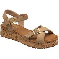Ravel Women's 'Eals' Platform Sandals in Beige | Size: 5