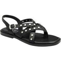 Ravel Women's 'Myton' Leather Flat Sandals in Black | Size: 6