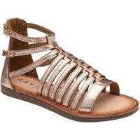 Ravel Women's Rose Gold Leather 'Etton' Flat Strappy Sandals | Size: 5