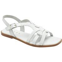 Ravel Women's 'Danby' Leather Flat Sandals in White | Size: 7
