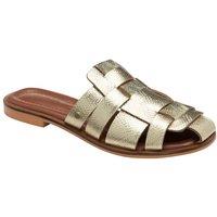 Ravel Women's 'Mitford' Leather Mule Sandals in Gold | Size: 3