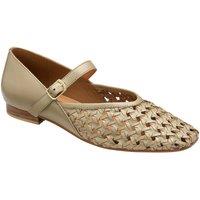 Ravel Women's Gold Leather 'Ordley' Mary-Jane Shoes | Size: 4