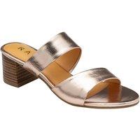 Ravel Women's Rose Gold Metallic Leather 'Lund' Mule Sandals | Size: 5