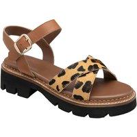 Ravel Women's Leopard-Print Leather 'Darras' Sandals | Size: 7