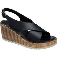 Ravel Women's 'Branton' Leather Wedge Sandals in Navy | Size: 5