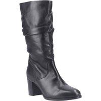Hush Puppies Women's Cosima Leather Ruched Boot in Black | Size: 3