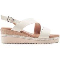 Moda In Pelle Women's 'Joani' Porvair Wedge Sandals in Off-White | Size: 6
