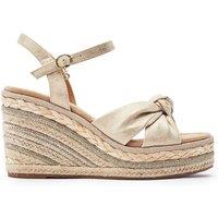 Moda In Pelle Women's 'Meerah' Alcantara Heeled Sandals in Gold | Size: 8