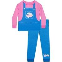 Ms. Rachel Girl's Dungarees Pyjamas in Blue | Size: 2-3 Years