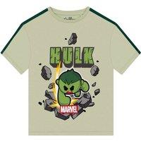 Marvel Boy's Hulk Smash Short Sleeve T-Shirt in Green | Size: 10-11 Years