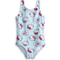 Hello Kitty Girl's 1 Piece Swimming Costume | Blue | Official Merch | Size: 3-4 Years