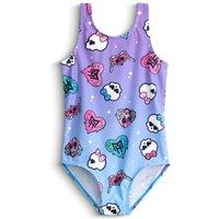 Monster High Girl's 1 Piece Swimming Costume | lilac | Official Merch in Purple | Size: 4-5 Years