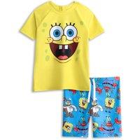 SpongeBob SquarePants Boy's 2 Piece Swim Set | yellow & blue | Official Merch | Size: 9-10 Years