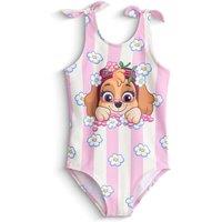 Paw Patrol Girl's 1 Piece Swimming Costume | Pink & white | Official Merch | Size: 4-5 Years