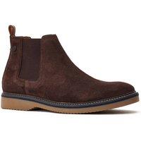 Base London Men's Hooper Suede Chelsea Boot in Dark Brown | Size: 12