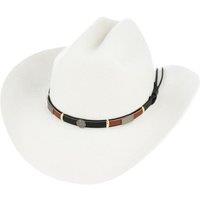 XPOSED Men's Classic Pure Wool Cowboy Hat For Western Style Enthusiasts in White | Size: Medium