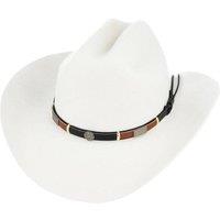 XPOSED Men's Classic Pure Wool Cowboy Hat For Western Style Enthusiasts in White | Size: Large